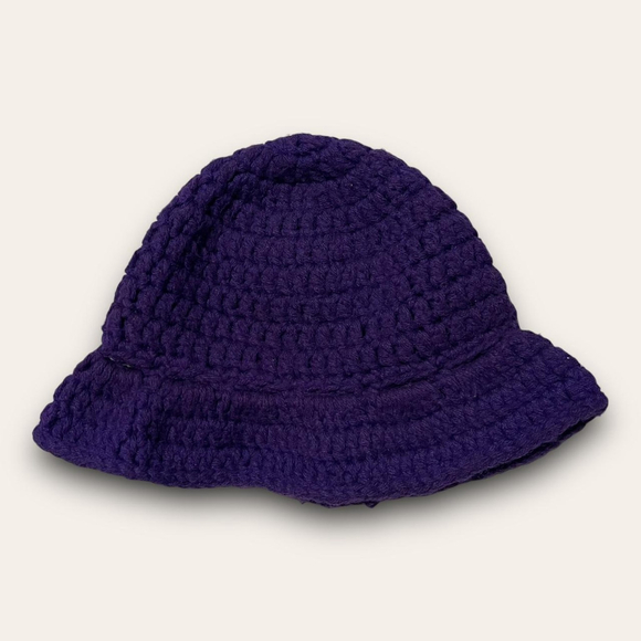 Vintage Accessories - ⭐️ 4 for $20 ⭐️ Vintage Purple Crochet Bucket Hat Cottagecore Grandmacore
